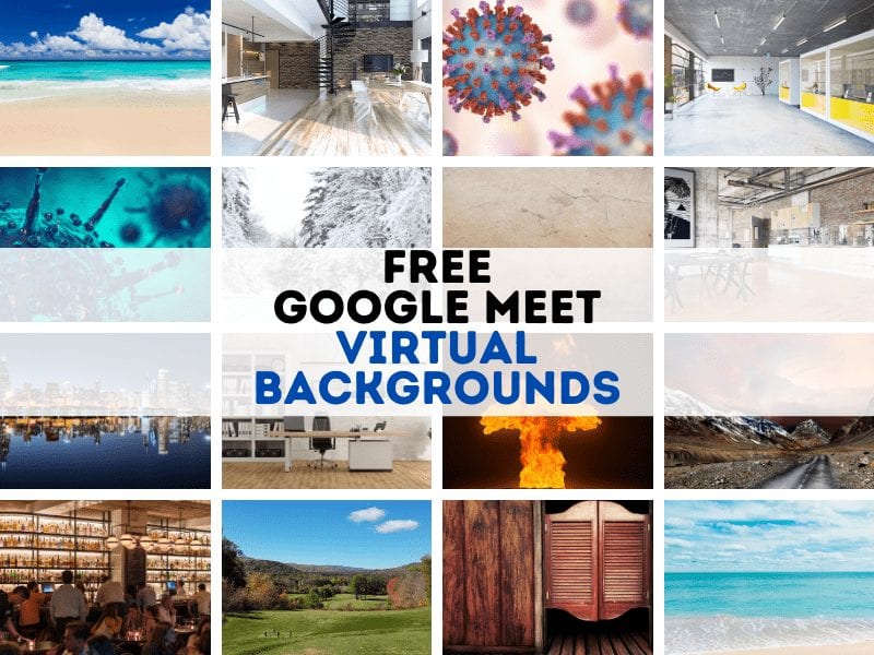 Google Meet ที่มีรูปสำนักงาน ฉากธรรมชาติ ภาพศิลปะให้เลือกมากมาย